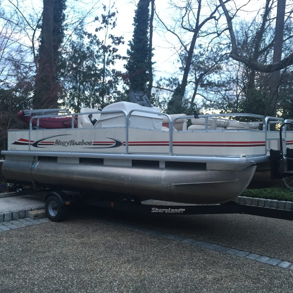 A pontoon boat that was donating to our Florida fishing charity.